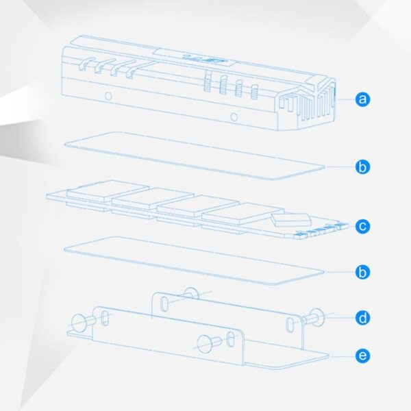 M.2 2280 SSD Heat Sink All-aluminum Solid State Disk Thermal Vest of Desktop PC
