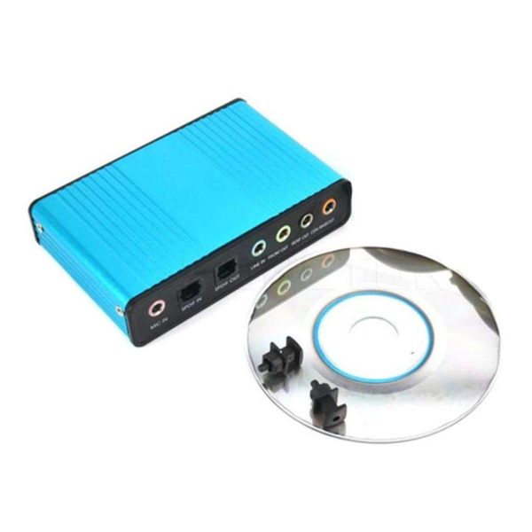 6 Channel 5.1 USB Sound Card Surround Optical External USB Audio Adapter Card For PC Laptop Desktop Tablet Sound Blaster