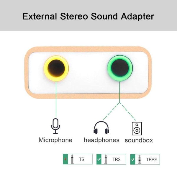 USB 2.0 External Sound Card Virtual 7.1 Channel 3D Mini Audio Adapter For Microphone Headphone USB C Type C Sound Card