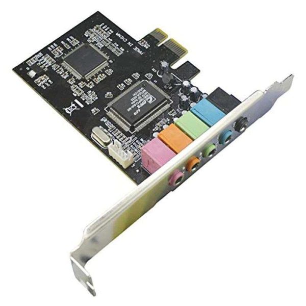 5.1 Internal Sound Card for PC Windows 10 with Low Profile Bracket, 3D Stereo PCI-E, CMI8738 Chip 32/64 Bit Sound Card PCI