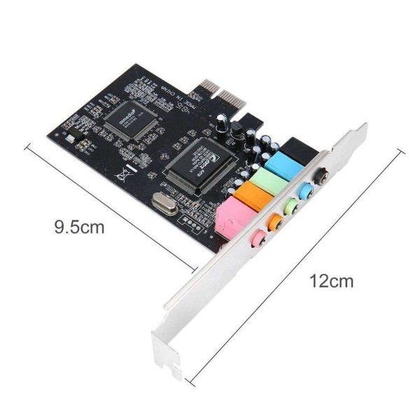 5.1 Sound Card PCI 32-bit Express x1 PCI-E 5.1ch CMI8738 Internal Audio Digital Sound Card PC Repair Parts