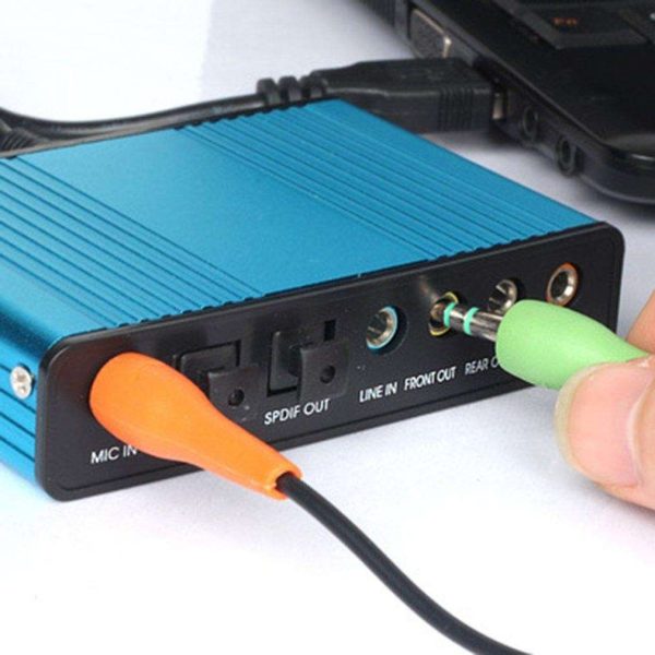 Sound Card USB 6 Channel 5.1 / 7.1 Surround Adapter Audio USB 2.0 Optical Sound Card Adapter for PC Laptop