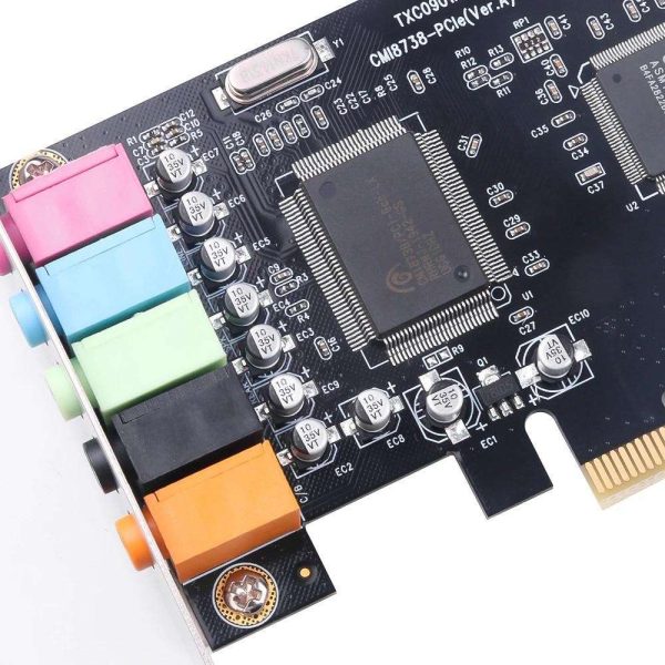 High Quality PCI Express x1 PCI-E 5.1Channels CMI8738 Chipset Audio Digital Sound Card For Windows Ordinary Sound Card