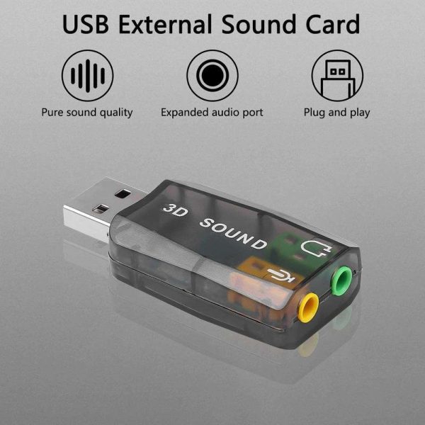 Low price Newest USB 2.0 Sound Card to 3D Mic Speaker Audio Headset Sound Card Adaptor 5.1 for PC Laptop