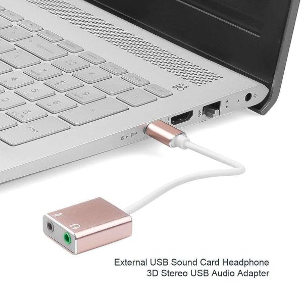 3.1 Sound Card 7.1 CH External Type C Sound Card for Macbook Pro Air  C 3.5mm Audio Jack Headphone Mic Adapter -C