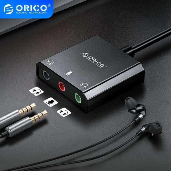 USB External Sound Card USB to Earphone Headphone Audio Interface Adapter For Windows/Mac/Linux Microphone Sound Card