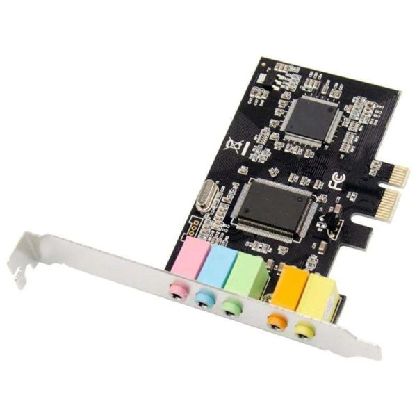 5.1CH Stereo Surround Sound Card PCIe Built-in 5.1 Channel 3D Sound Effect Sound Card for PC