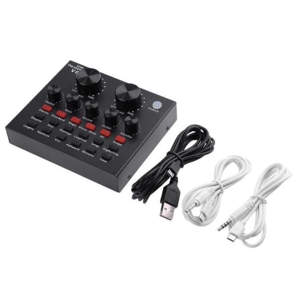 V8 Audio External USB Sound Card 112 kinds of electric sound+18 kinds of sound effects+6 kinds of effect modes Sound Card