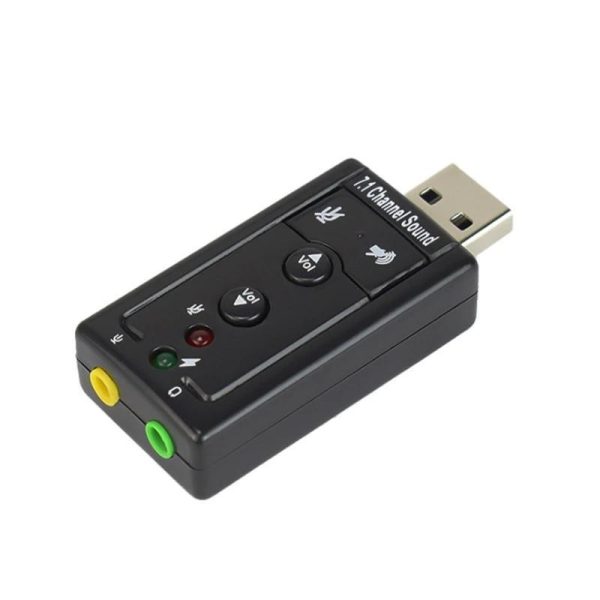 USB 2.0 Sound Card Virtual 7.1 Channel Audio Mic Speaker Adapter Microphone Stereo 3.5mm Jack Headset Sound Card