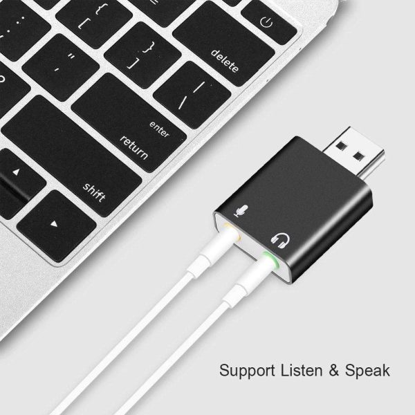 USB Sound Card USB To 3.5mm Audio Earphone Adapter External Sound Card 7.1 Audio Card For Mic Headphone Computer PC