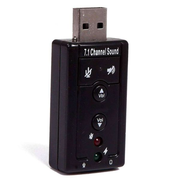 7.1 Channel Audio Sound Card Adapter 3D USB Poratble External Sound Card Audio Adapter Connector