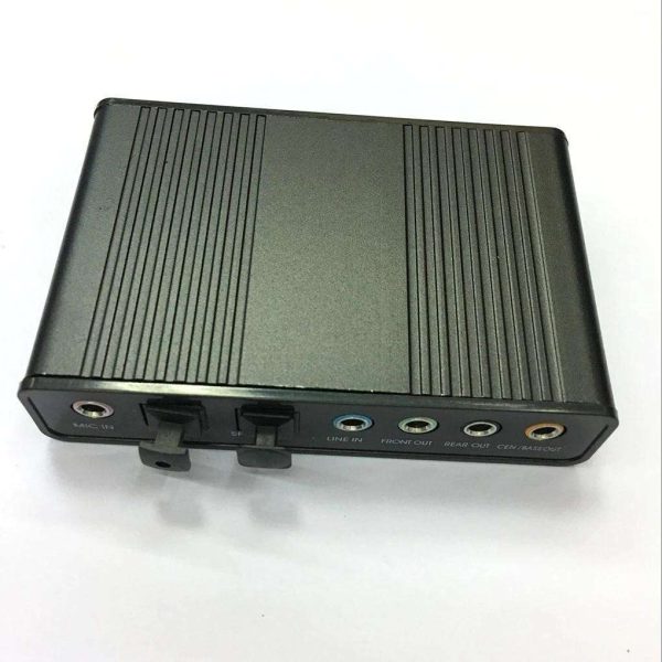 6 Channel 5.1/7.1 USB Audio Sound Card Optical External Audio Card USB Sound Card Channel Converter for Laptop Desktop