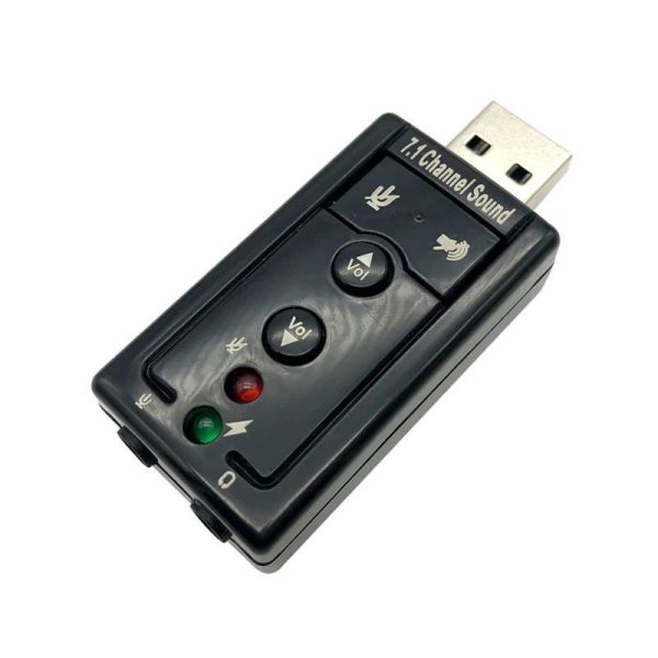 USB Sound Card Virtual 7.1 Channel Audio Interface Sound Card Adapter External Audio Card Speaker Microphone Jack for Laptop