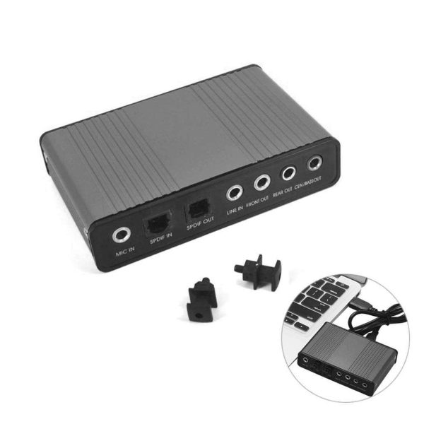 USB 2.0 Sound Card 6 Channel 5.1 Optical External Audio Card Converter Audio Adapter Micphone Sound Card