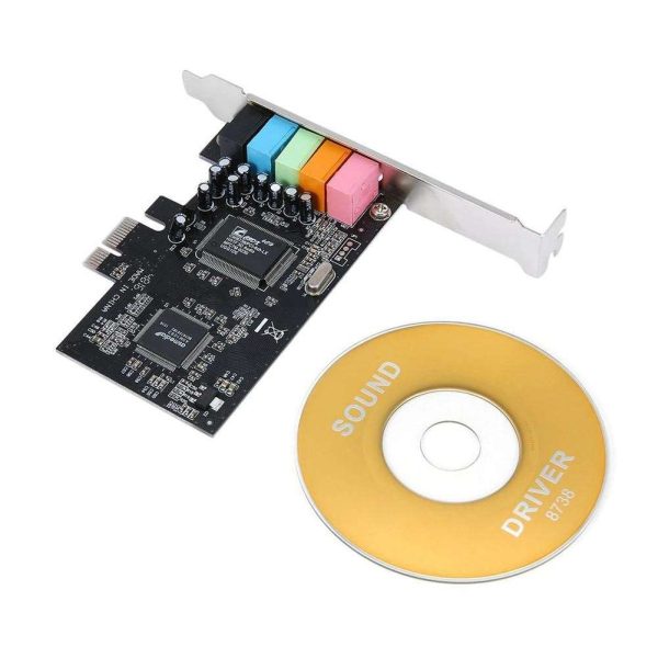 5.1 Sound Card PCI 32-bit Express x1 PCI-E 5.1ch CMI8738 Internal Audio Digital Sound Card PC Repair Parts