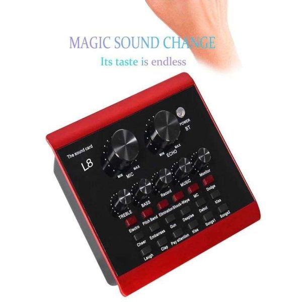 Sound Card, Karaoke Mixer, Recording, ligent Volume Adjustable o Mixer, Sound Card, Multiple Sound Effects