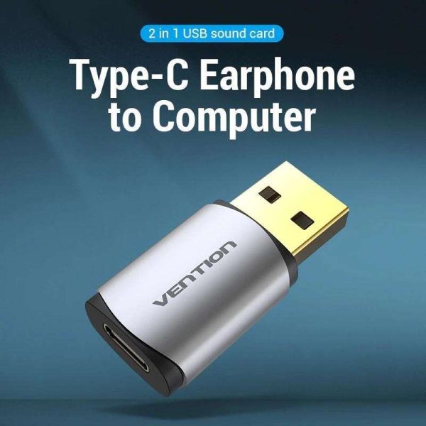 USB to USB-c Sound Card USB C Adapter Audio Interface for Computer Type-C Earphone Cable PS4 Laptop Sound Card Adapter