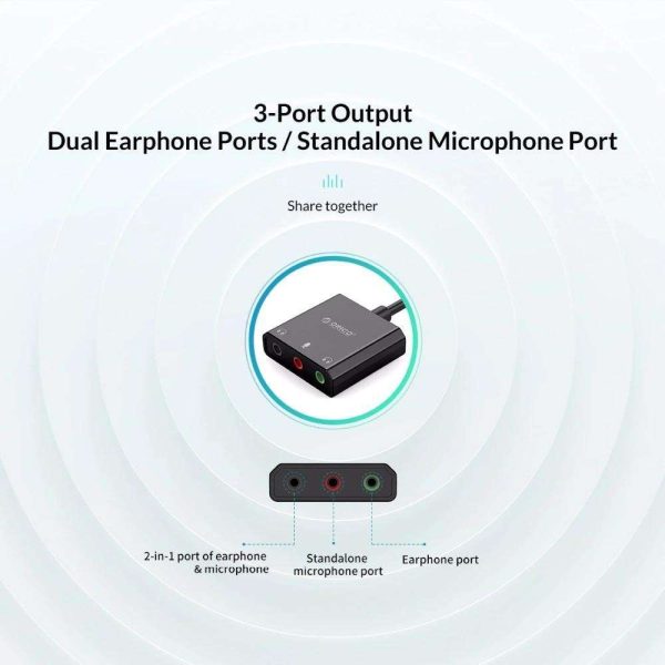 USB External Sound Card USB to Earphone Headphone Audio Interface Adapter For Windows/Mac/Linux Microphone Sound Card