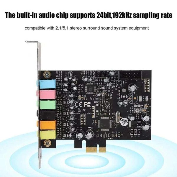 8 Channel Sound Output PCIE 7.1 Channel Sound Card Stereo Surround Sound Built-in CM8828 Chip Audio Sound Card