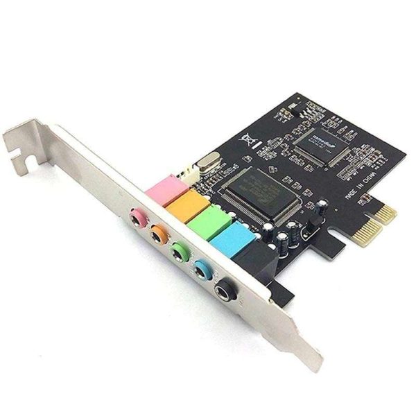 5.1 Internal Sound Card for PC Windows 10 with Low Profile Bracket, 3D Stereo PCI-E, CMI8738 Chip 32/64 Bit Sound Card PCI