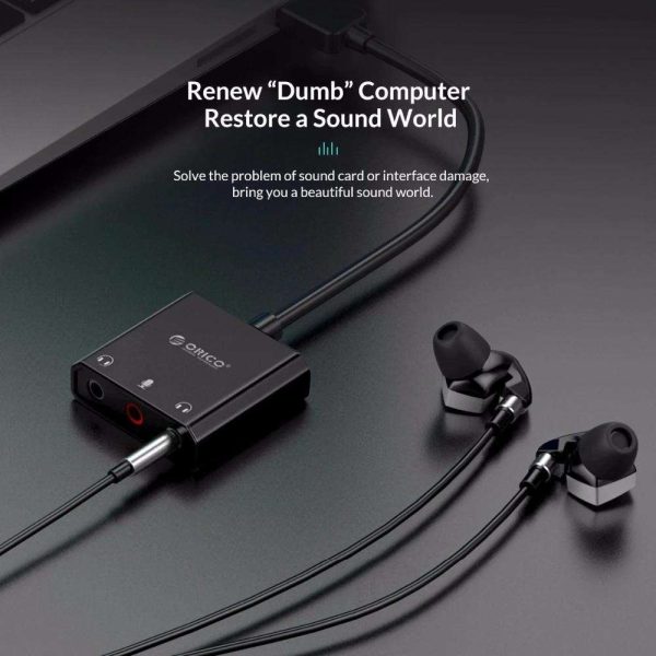 USB External Sound Card USB to Earphone Headphone Audio Interface Adapter For Windows/Mac/Linux Microphone Sound Card