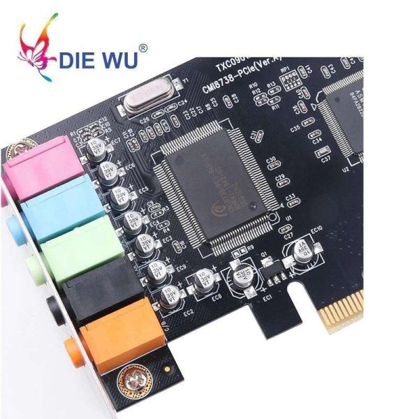 Sound Card 5.1CH 5.1 Channel CMI8738 Chipset Audio Interface -E 5.1 Stereo Digital Card Desktop Sound Card