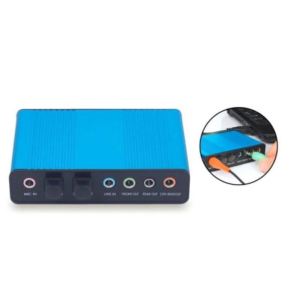 USB 2.0 Sound Card 6 Channel S PDIF 5.1 Optical Audio Surround Sound Card Converter for PC Laptop