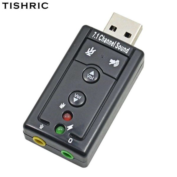 Professional USB sound Card 7.1 Channel Sound Microphone Headset Audio Adapter For Laptop PC External USB Sound Card