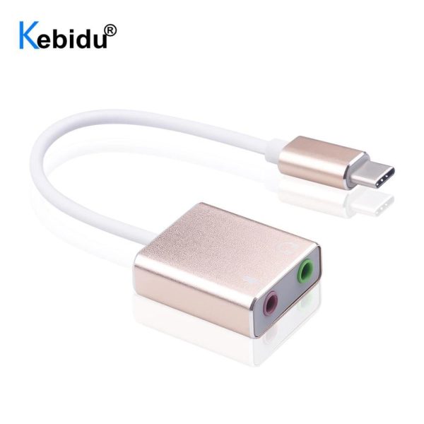 3.1 Sound Card 7.1 CH External Type C Sound Card for Macbook Pro Air  C 3.5mm Audio Jack Headphone Mic Adapter -C