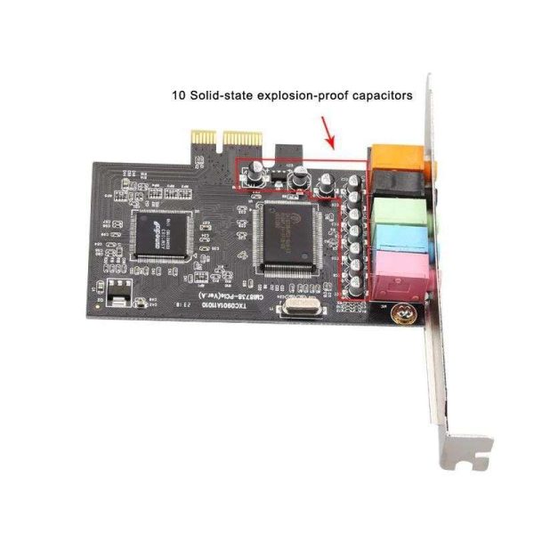 Sound card 5.1channels CMI8738 Chipset Audio Digital PCI Express Sound Card low profile bracket