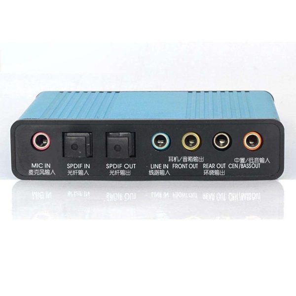 Sound Card USB 6 Channel 5.1 / 7.1 Surround Adapter Audio USB 2.0 Optical Sound Card Adapter for PC Laptop