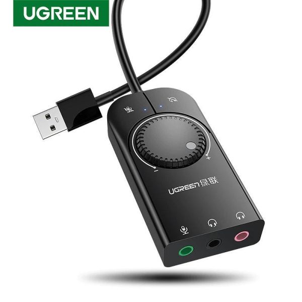 USB Sound Card External Audio Interface 3.5mm Microphone Jack Adapter For Laptop Windows Mac PS4 Linux Headset Sound Card