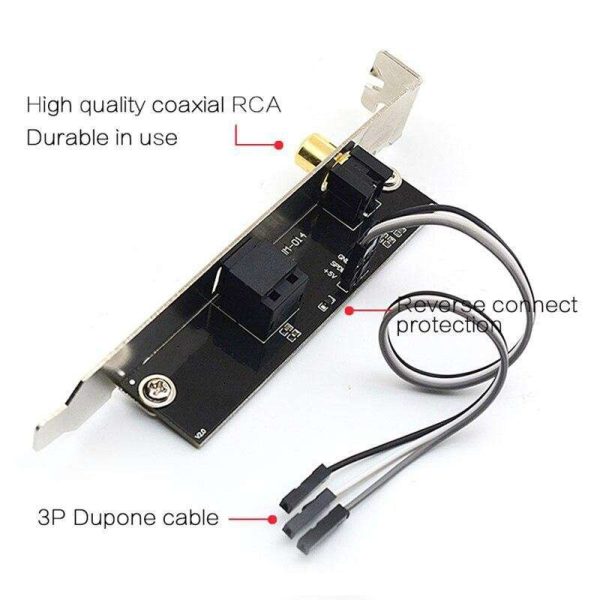 24BIT192KHz SPDIF Daughter Card Optical Fiber Coaxial Digital Sound Card Baffle DAC DTS Decoder for General Motherboard