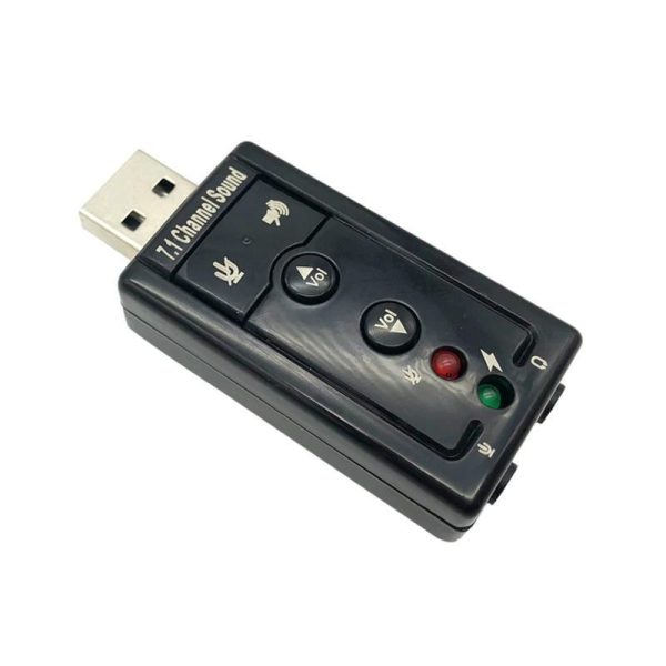 USB Sound Card Virtual 7.1 Channel Audio Interface Sound Card Adapter External Audio Card Speaker Microphone Jack for Laptop