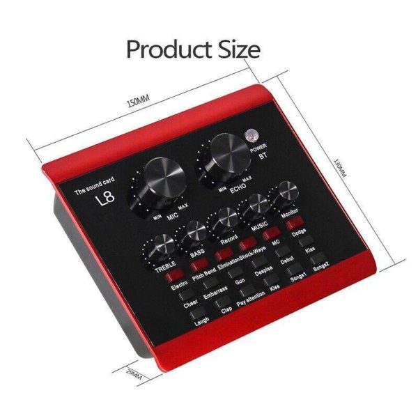 Sound Card, Karaoke Mixer, Recording, ligent Volume Adjustable o Mixer, Sound Card, Multiple Sound Effects