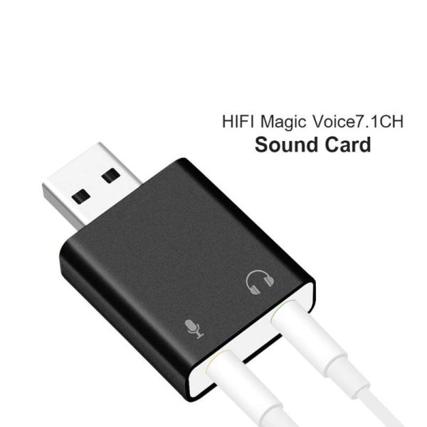 7.1-Channel Aluminum Alloy Usb Sound Card Computer External Sound Card Usb7.1 Sound Card Analog Sound Card