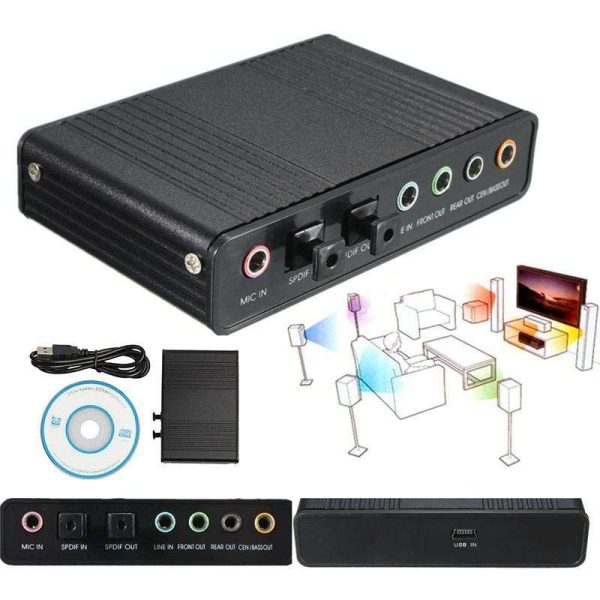 New USB Sound Card Channel 7.1 Audio Sound Card External Optical Adapter Optical Controller for PC Laptop Audio Adapter