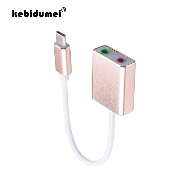 USB 2.0 External Sound Card Virtual 7.1 Channel 3D Mini Audio Adapter For Microphone Headphone USB C Type C Sound Card