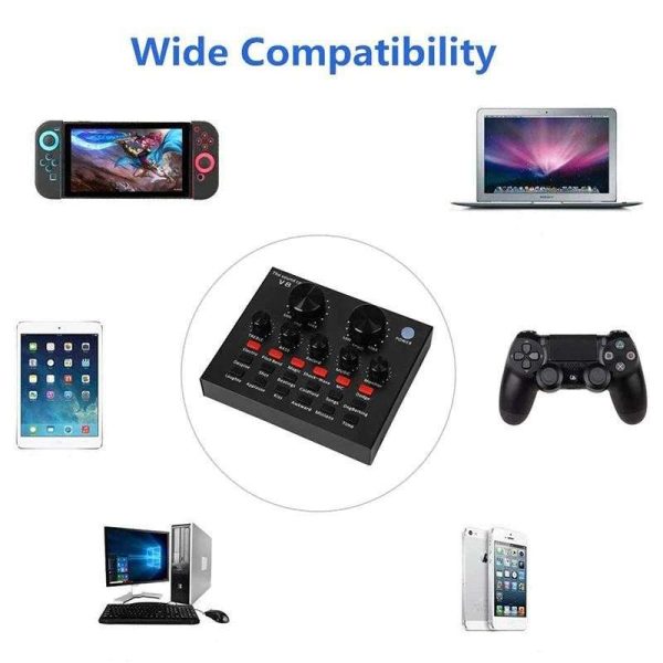 Usb Sound Card 12 Sound Pattern Audio Microphone Webcast Live  External Usb Sound Card Bluetooth Function Audio Interface