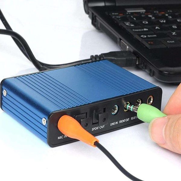 6-Channel 5.1 Audio USB Sound Card Adapter For Portable Computer Supports 4-Channel Sound Card Up to 48KHz