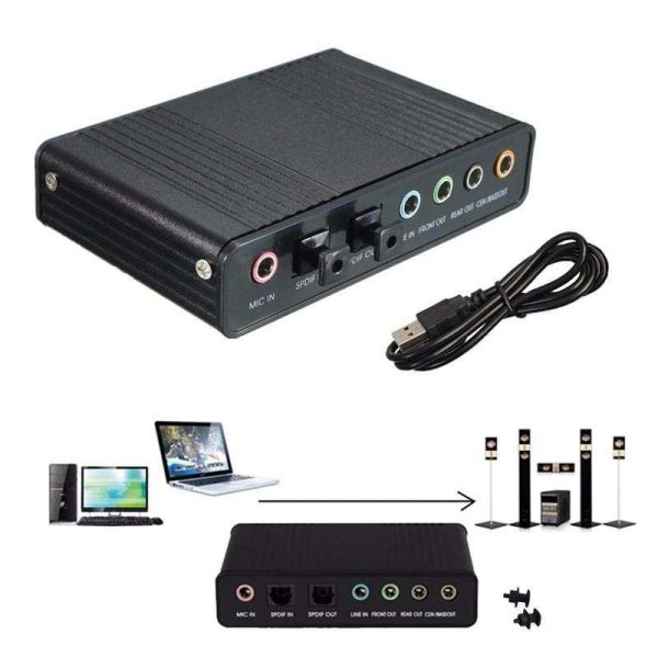 New USB Sound Card Channel 7.1 Audio Sound Card External Optical Adapter Optical Controller for PC Laptop Audio Adapter