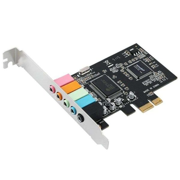 Sound Card 5.1, PCI Express Surround 3D Audio Card for PC with High Direct Sound Performance & Low Profile Bracket