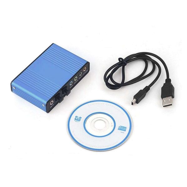 6-Channel 5.1 Audio USB Sound Card Adapter For Portable Computer Supports 4-Channel Sound Card Up to 48KHz