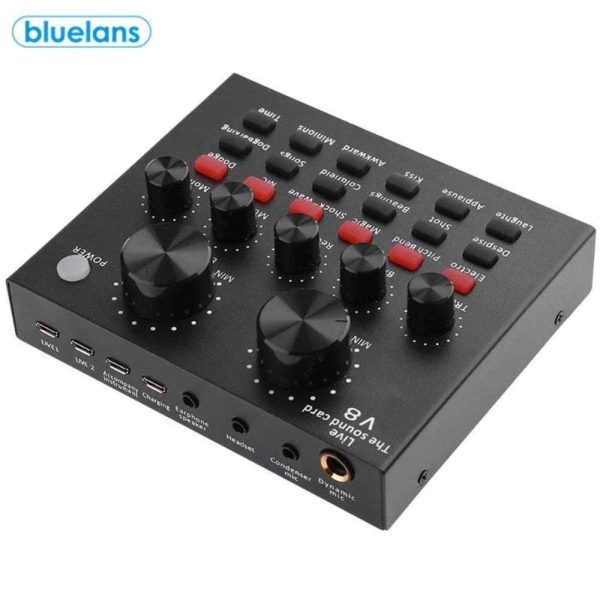 External Sound Card Multiple Preset Effects Multiple Sound Functions Broadcast Sound Card For Mobile Phone PC Live