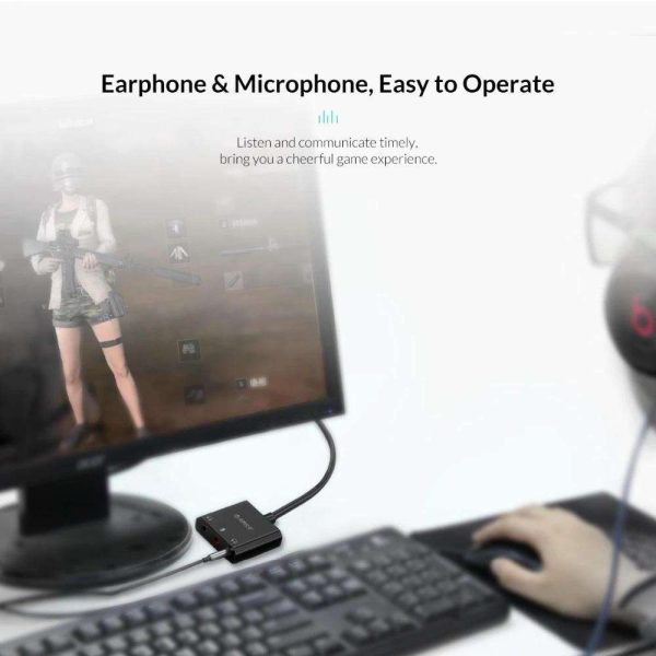 Sound Card External 3.5mm USB Adapter USB to Earphone Headphone Audio Interface for PS4 Pro Computer Microphone Sound Card