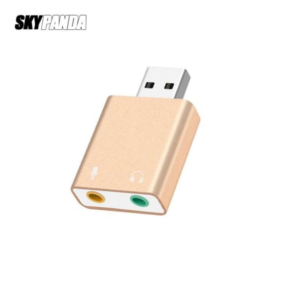 External USB Sound Card USB To 3.5mm Headphone Mic Speaker Adapter Audio Card For Laptop Computer Sound Card Splitter