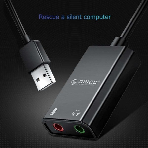 Madeng External USB Sound Card 3.5mm Headset Microphone Adapter USB to 3.5mm Jack Audio Headset Microphone Earphone Cable Adapter