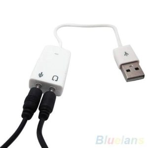 Audio Adapter  to Jack 3.5mm Earphone Micphone  Sound Card Virtual 7.1 3D External for Laptop PC Sound Card
