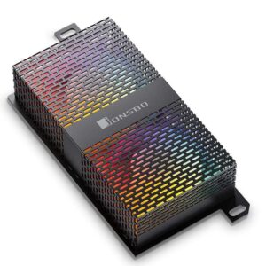 JONSBO NF-1 BLACK Memory Cooling, DDR5 Active Cooling,Compatible with ATX MB,Dual 5020 Fans, Addressable RGB Fan, Black