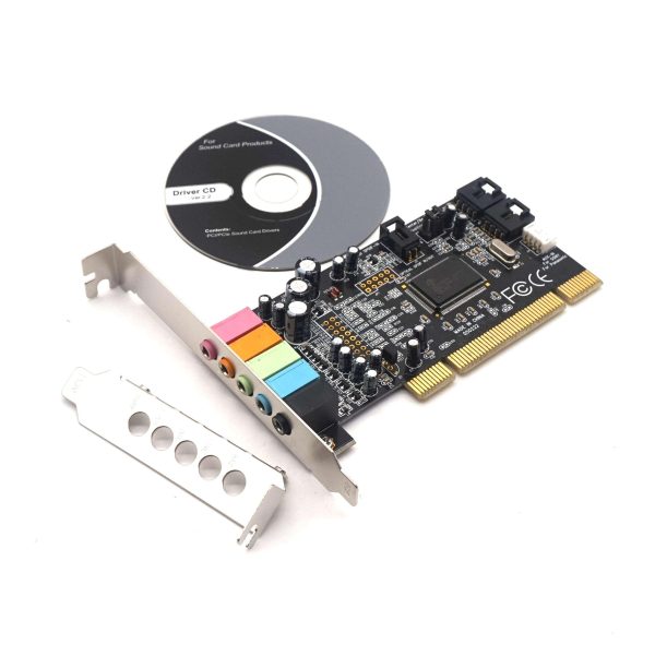 Weastlinks Classic PCI Sound Card 5.1CH CMI8738 Chipset Audio Digital Sound Card Desktop Stereo Surround PCI Sound Audio Card